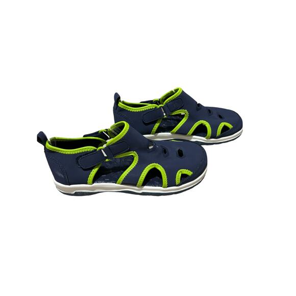 LANDS END Blue Green Close Toe Water Sandal Youth Size 3M Casual Beach Comfort - Picture 3 of 6